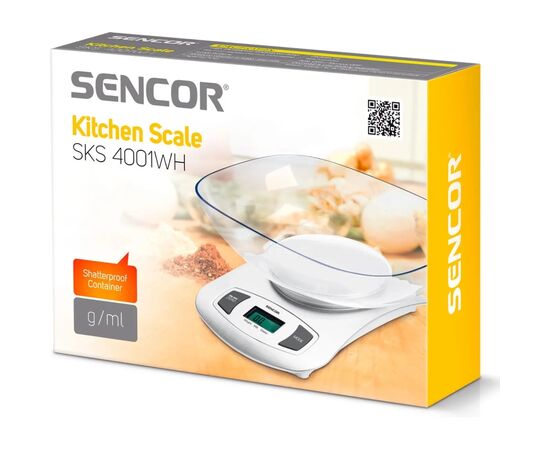 Весы кухонные Sencor SKS4001WH, изображение 5