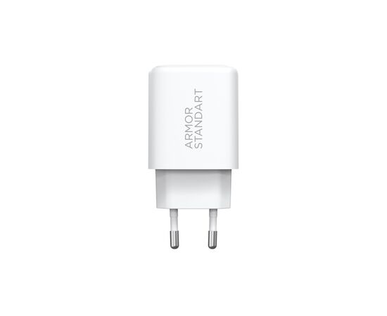 Зарядний пристрій Armorstandart 1xUSB-C PD25W + 1xUSB QC3.0 GaN white (ARM87066)