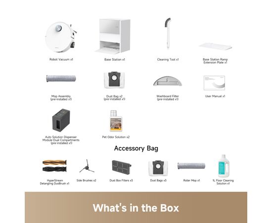 Пилосос Dreame Aqua 10 Ultra Roller Complete White (RLH71DE-1-wh), зображення 34