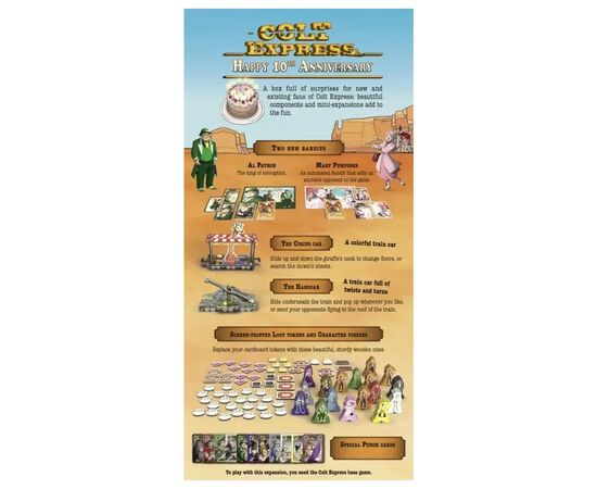 Настільна гра Lord of Boards Кольт Експрес: з 10-ю річницею (Colt Express: Happy 10th Anniversary) (укр.) (LOB2117UA_exp), зображення 8
