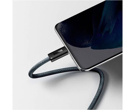 Дата кабель USB-C to USB-C 2.0m 100W slate gray Baseus (CALD000316), изображение 10