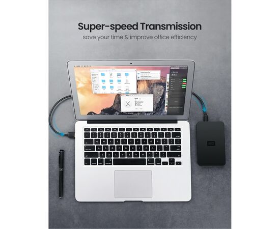 Дата кабель USB 2.0 AM to Mini 5P 0.5m black Ugreen (10354), изображение 7