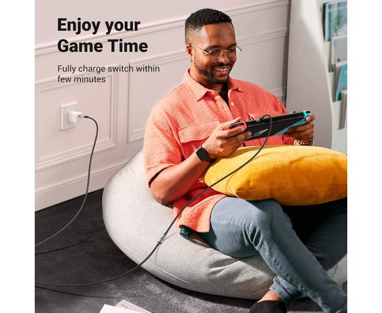 Дата кабель USB-C M/F 0.5m 5A USB 3.1 Gen2 10Gbps black Ugreen (80810), изображение 8