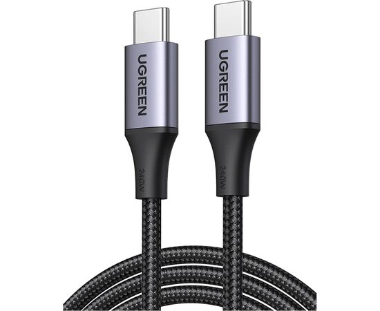 Дата кабель USB-C to USB-C 2.0m 240W space gray Ugreen (90440)