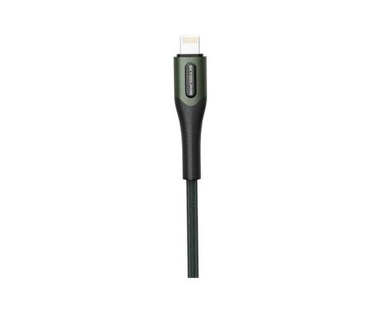 Дата кабель USB 2.0 AM to Lightning 1.0m 3A braided dark green SkyDolphin (USB-000580), зображення 2
