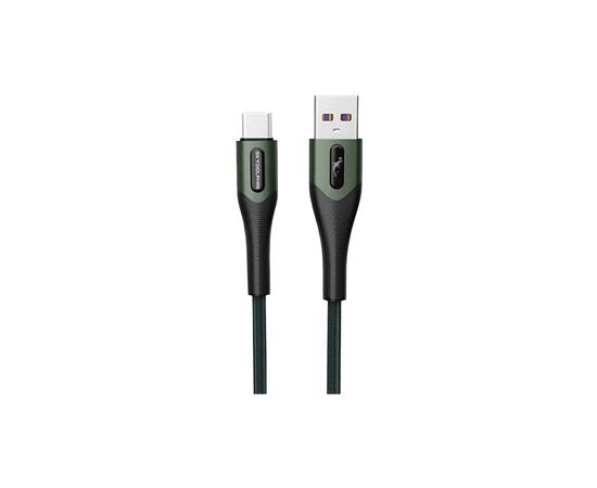 Дата кабель USB 2.0 AM to USB-C 1.0m 3A braided dark green SkyDolphin (USB-000582)