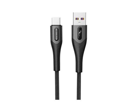 Дата кабель USB 2.0 AM to USB-C 1.0m 3A braided black SkyDolphin (USB-000583)