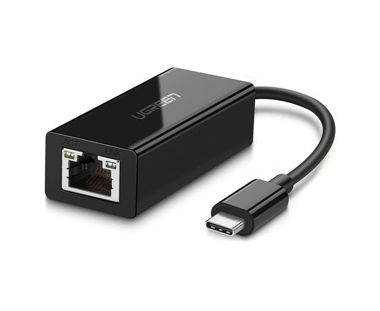 Переходник USB-C 3.1 to RJ45 1000Mbps black UGREEN (50307)