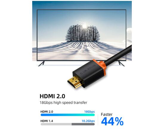 Кабель мультимедийный HDMI M to HDMI M 1.0m V2.0 4K60Hz Cabletime (CA915293), изображение 4