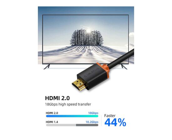 Кабель мультимедийный HDMI M to HDMI M 5.0m V2.0 4K60Hz Cabletime (CA915309), изображение 2