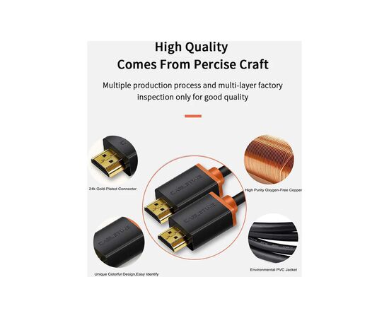 Кабель мультимедийный HDMI M to HDMI M 5.0m V2.0 4K60Hz Cabletime (CA915309), изображение 3