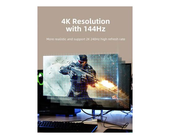 Кабель мультимедійний DisplayPort M to HDMI M 8K60Hz Cabletime (CA916405), зображення 3