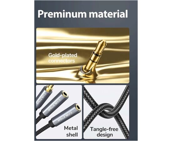 Кабель мультимедийный 3.5mm M to 2x3.5mm F 0.2m Cabletime (CA915248), изображение 4