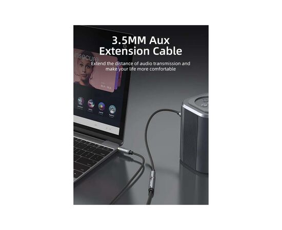 Кабель мультимедийный 3.5mm M to 3.5mm F 3.0m Cabletime (CA915255), изображение 4