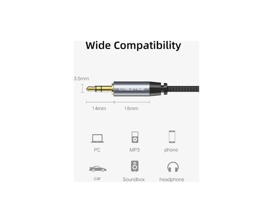 Кабель мультимедийный 3.5mm M to 3.5mm M 1.8m Cabletime (CA915262), изображение 5