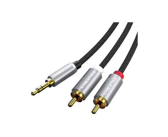 Кабель мультимедийный 3.5mm M to 2xRCA M 1.8m Cabletime (CA914005), изображение 2