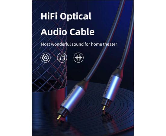 Кабель мультимедійний Optical Toslink 1.0m Cabletime (CA915286), зображення 3