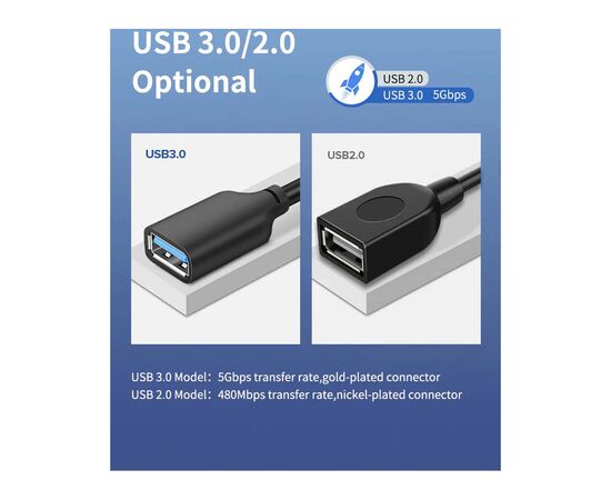 Дата кабель USB 2.0 AM/AF 3.0m Cabletime (CA915163), изображение 6