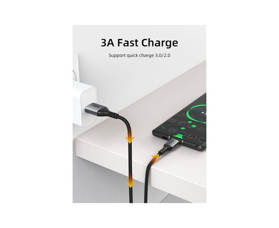 Дата кабель USB 2.0 AM to USB-C 1.5m Cabletime (CA915224), изображение 2