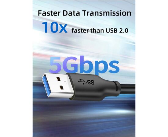 Дата кабель USB 3.0 AM/AM 3.0m Cabletime (CA915415), изображение 2