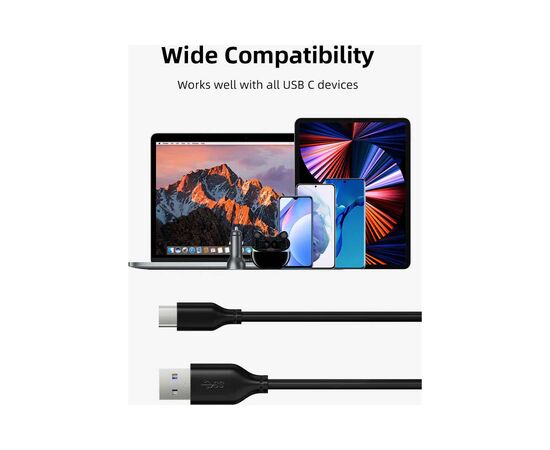 Дата кабель USB 3.0 AM to USB-C 1.5m Cabletime (CA915439), изображение 2