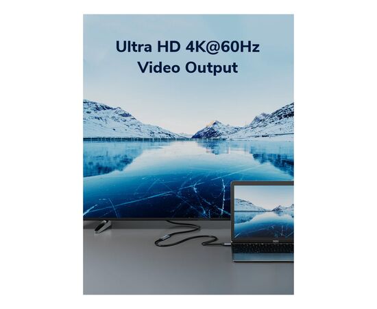 Дата кабель USB-C M to USB-C F 0.5m 5Gbps 60W 4K60Hz Cabletime (CA913664), изображение 5