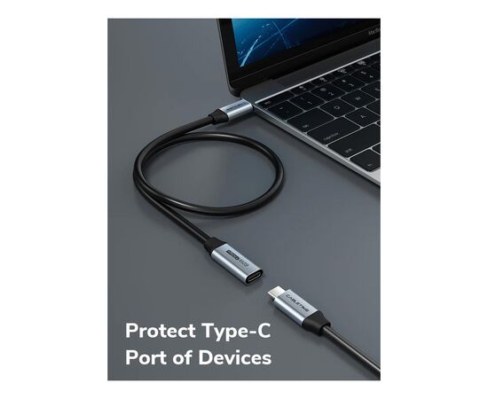 Дата кабель USB-C M to USB-C F 0.5m 5Gbps 60W 4K60Hz Cabletime (CA913664), изображение 6