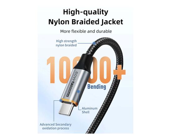 Дата кабель USB 3.1 AM to USB-C 1.5m Cabletime (CA915231), изображение 5