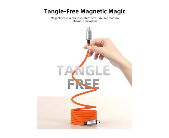 Дата кабель USB-C to USB-C 2.0m PD240W magnetic Cabletime (CA915729), изображение 2
