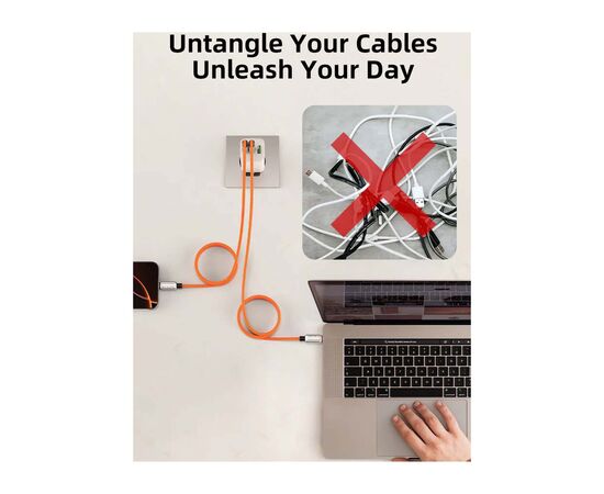 Дата кабель USB-C to USB-C 2.0m PD240W magnetic Cabletime (CA915729), изображение 3