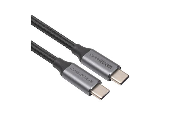 Дата кабель USB-C to USB-C 2.0m 100W USB3.1 20Gbps 4K60Hz Cabletime (CA914234), изображение 2