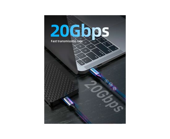 Дата кабель USB-C to USB-C 2.0m 100W USB3.1 20Gbps 4K60Hz Cabletime (CA914234), изображение 4