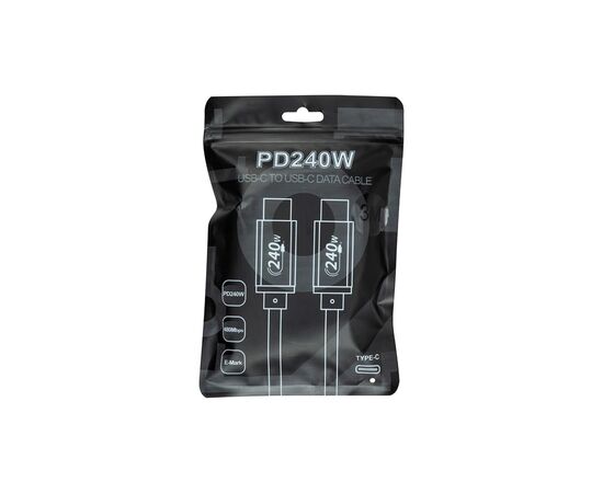 Дата кабель USB-C to USB-C 3.0m PD240W black San Guan (CA914128), зображення 4