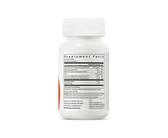 Витаминно-минеральный комплекс Seeking Health Железо с кофакторами, 29 мг, Optimal Iron With Cofactors, 90 вегетариа (SKH-52054), изображение 3