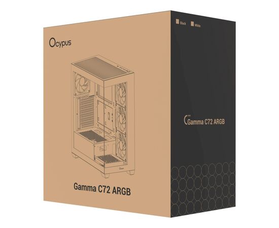 Корпус OCYPUS GAMMA C72 BK ARGB (GAMMA-C72-BKD400XX-GL)