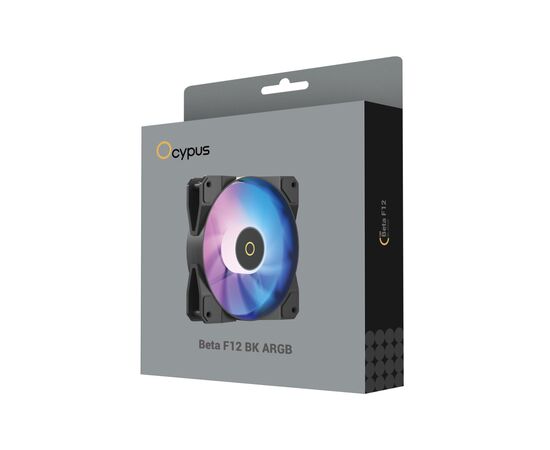 Кулер для корпуса OCYPUS BETA F12 BK ARGB (BETA-F12-BK1AM00X-GL), изображение 4