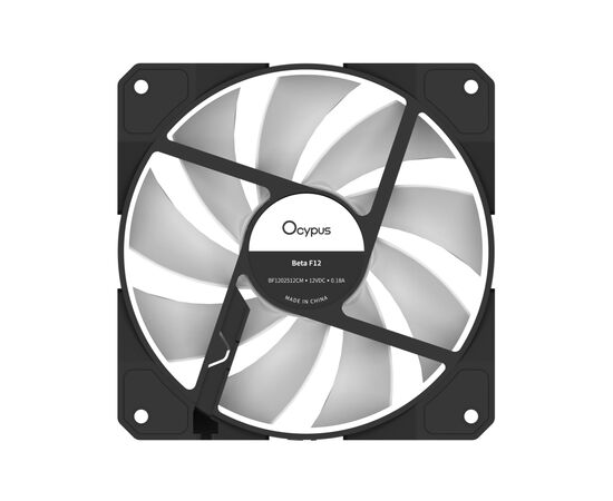 Кулер для корпуса OCYPUS BETA F12 BK ARGB (BETA-F12-BK1AM00X-GL), изображение 6