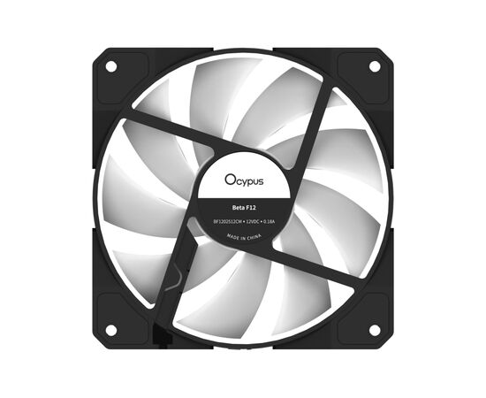 Кулер до корпусу OCYPUS BETA F12 BK ARGB REVERSE BLADE (BETA-F12-BK1AM01X-GL), зображення 6