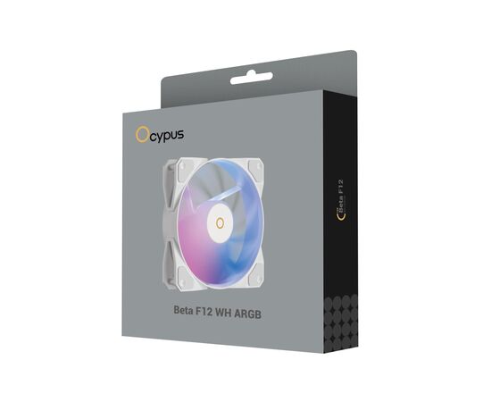 Кулер до корпусу OCYPUS BETA F12 WH ARGB (BETA-F12-WH1AM00X-GL), зображення 4