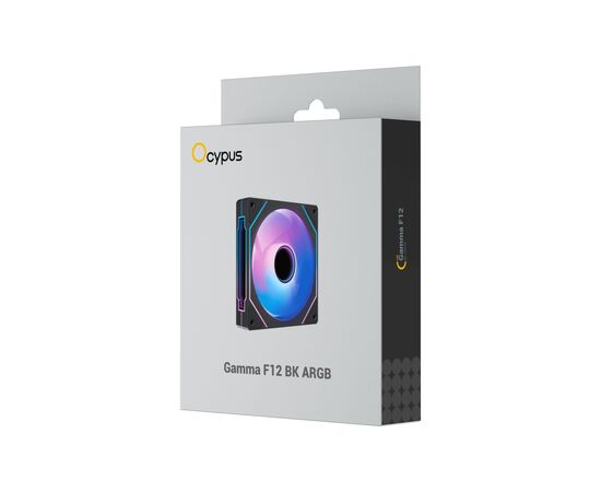 Кулер до корпусу OCYPUS GAMMA F12 BK ARGB (GAMMA-F12-BK1AM00X-GL), зображення 6