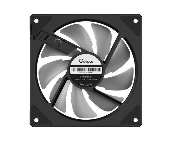 Кулер для корпуса OCYPUS GAMMA F12 BK ARGB REVERSE BLADE (GAMMA-F12-BK1AM01X-GL), изображение 5