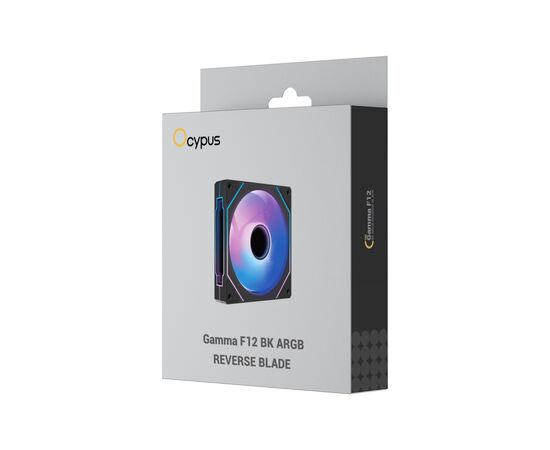 Кулер для корпуса OCYPUS GAMMA F12 BK ARGB REVERSE BLADE (GAMMA-F12-BK1AM01X-GL), изображение 6