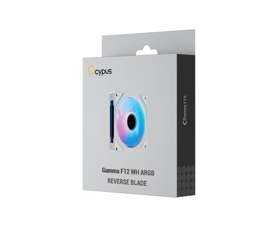 Кулер до корпусу OCYPUS GAMMA F12 WH ARGB REVERSE BLADE (GAMMA-F12-WH1AM01X-GL), зображення 6