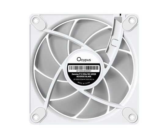 Кулер до корпусу OCYPUS GAMMA F12 ELITE WH ARGB REVERSE BLADE (GAMMA-F12-WH1AM01E-GL), зображення 7