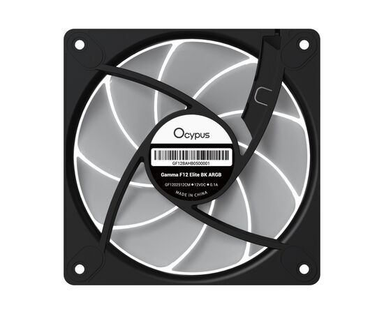 Кулер до корпусу OCYPUS GAMMA F12 ELITE BK A (GAMMA-F12-BK3AM00E-GL), зображення 7