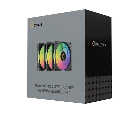 Кулер до корпусу OCYPUS GAMMA F12 ELITE BK A (GAMMA-F12-BK3AM01E-GL), зображення 8