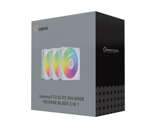 Кулер до корпусу OCYPUS GAMMA F12 ELITE WH A (GAMMA-F12-WH3AM01E-GL), зображення 8