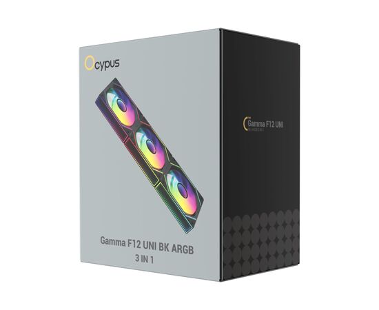 Кулер до корпусу OCYPUS GAMMA F12 UNI BK ARG (GAMMA-F12-BK3AM00U-GL), зображення 6