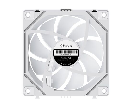 Кулер до корпусу OCYPUS GAMMA F12 UNI WH ARG (GAMMA-F12-WH3AM00U-GL), зображення 5