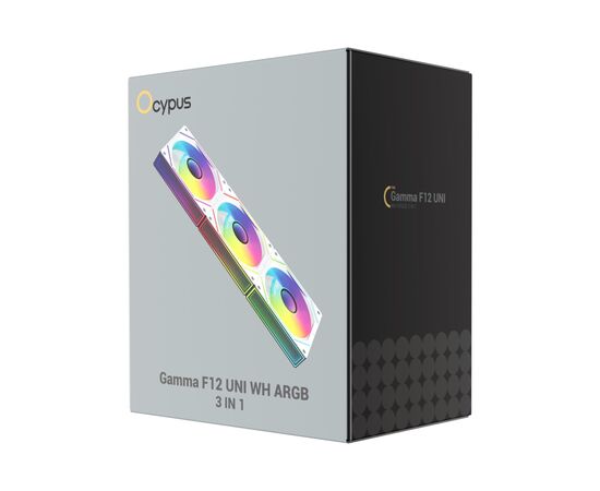 Кулер до корпусу OCYPUS GAMMA F12 UNI WH ARG (GAMMA-F12-WH3AM00U-GL), зображення 6